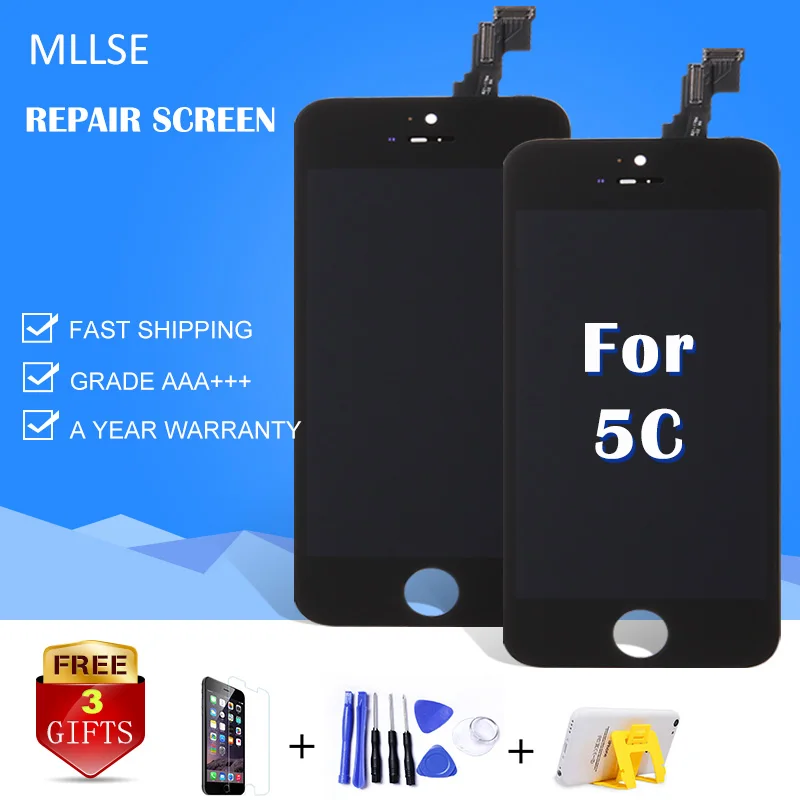Mllse Grade AAA Pantalla LCD For IPhone 5C 5G 5S Display With Touch Digitizer Assembly Replacement