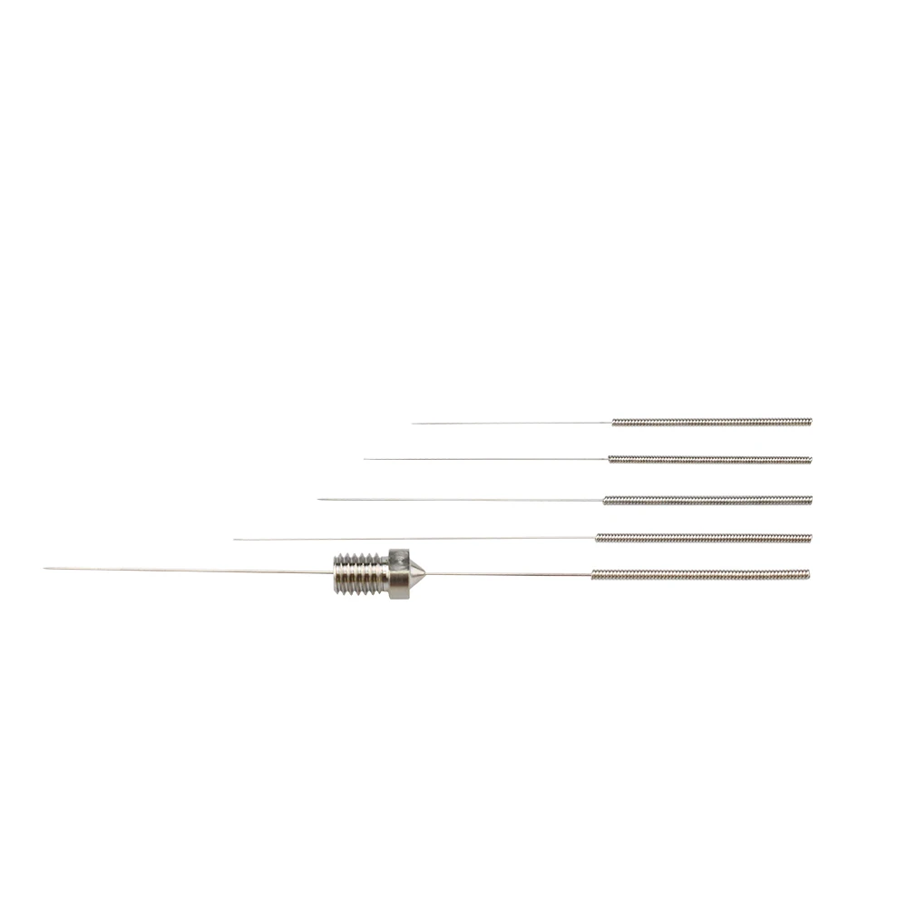 5 قطعة الفولاذ المقاوم للصدأ تنظيف إبرة 0.15 مللي متر 0.2 مللي متر 0.25 مللي متر 0.3 مللي متر 0.35 مللي متر 0.4 مللي متر جزء الحفر ل V6 فوهة 3D الطابعات أجزا...