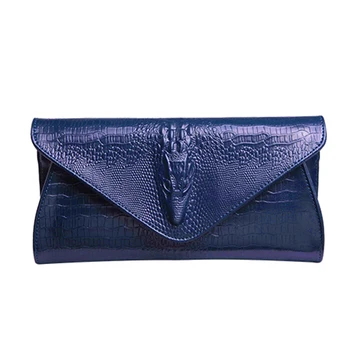 

Crocodile pattern Genuine leather Women Clutch bag female handbag lady envelope bag chain simple Messenger bag female small bag