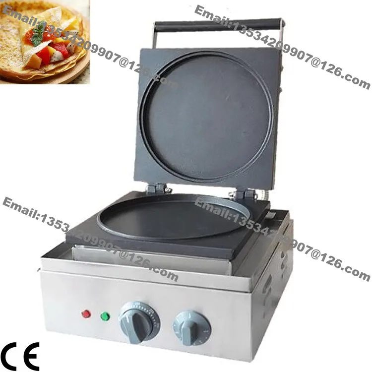 

Free Shipping Commercial Use Non-stick 110v 220v Electric 22cm Double Heating Pancake Crepe Maker Machine Baker Iron