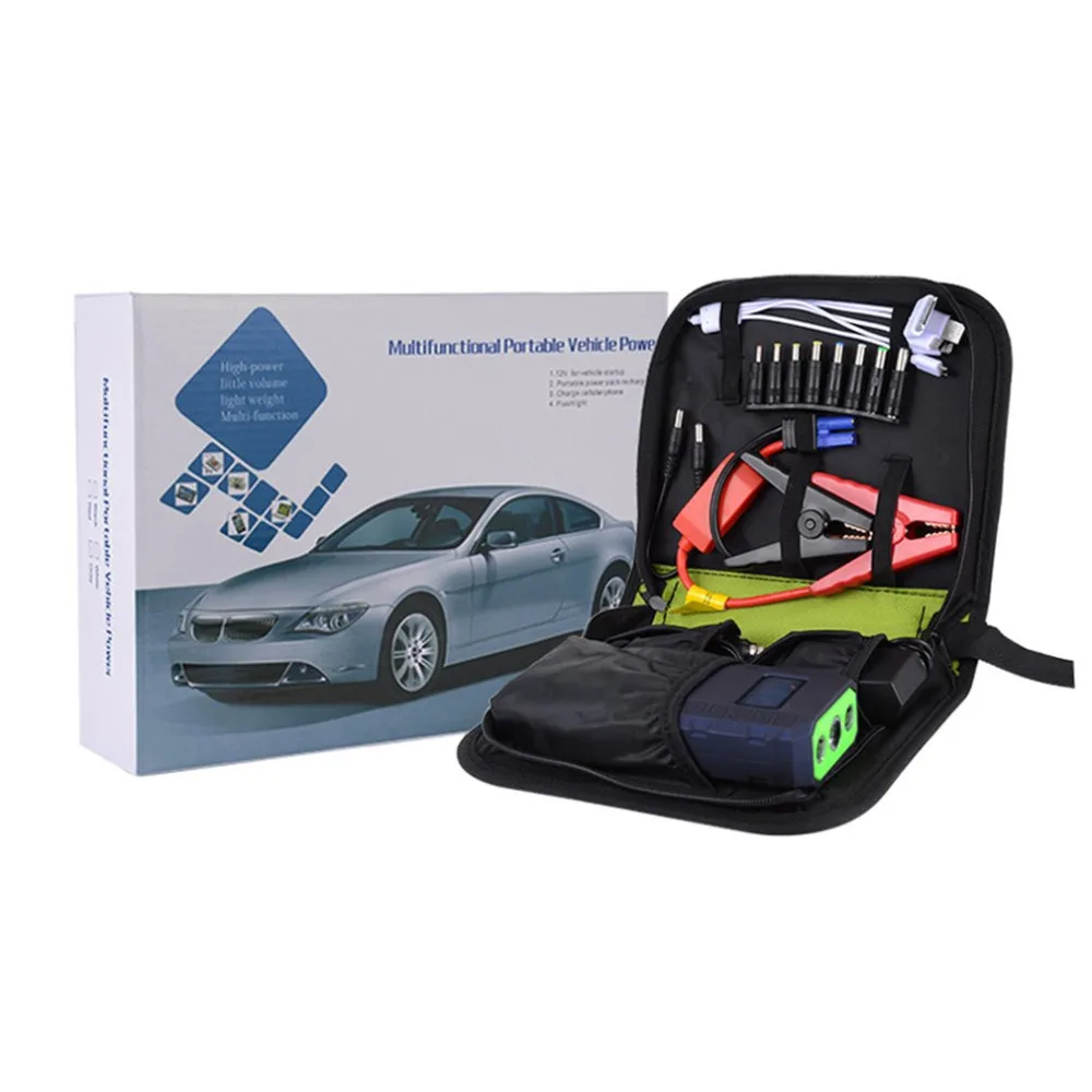 

68800mAH Battery Charger LCD Display 12V 4 USB Portable Mini Car Emergency Jump Starter Booster Power Bank For Emergency