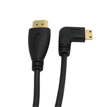 

HDMI to Right Angle Mini HDMI Spring Curl Flexible Cable V1.4 DSLR 0.5M/2M