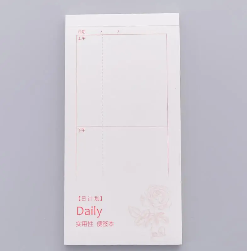 50 листов регистрации липкий планировщик, планшет для записей заметки наклейки для дневника штампы Бумага корейский Канцелярские сетка/линия/Бланк To Do List - Цвет: 2