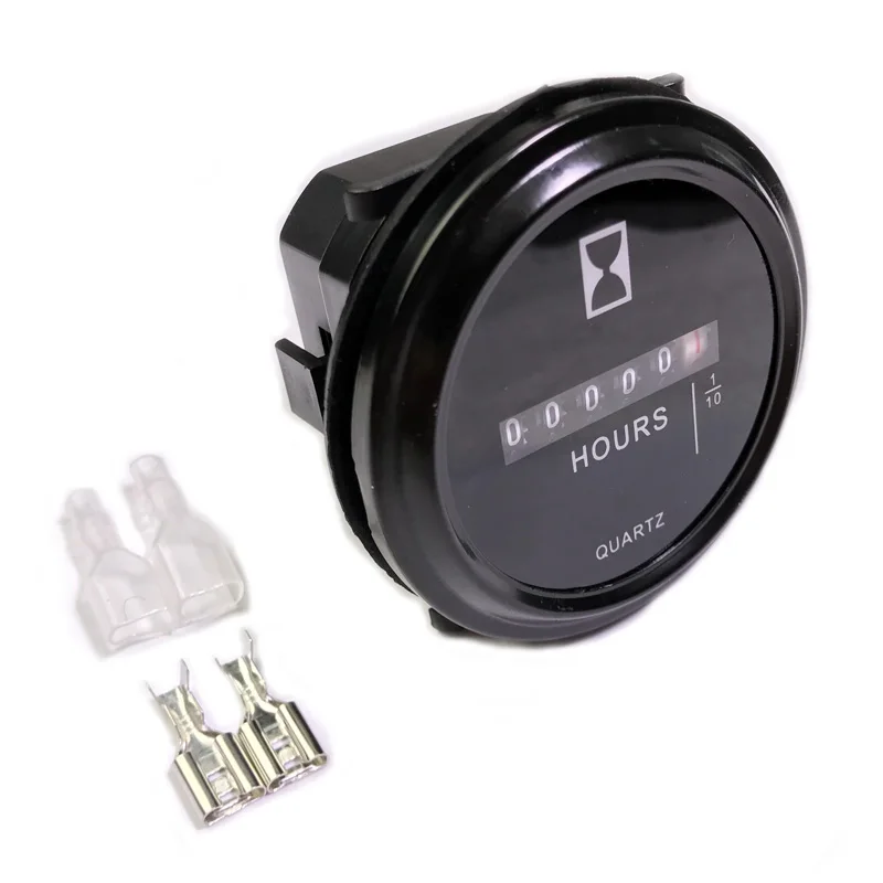 

JEAZEA DC10-80V AC100-250V Mechanical Hour Meter Counter Timer Hourmeter Fit For Car Boat Generator Diesel Gasolin Petrol Engine