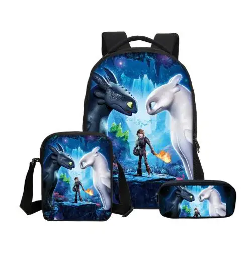 Как приручить Вашего Дракона аниме печать на заказ набор рюкзак большой мальчик