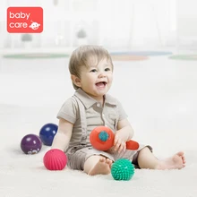 babycare Soft Rubber Puzzle Perception Baby Ball Soft Rubber Hand Ball Baby Touch Massage Music Touch Toy Ball baby touch