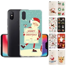 

Happy New Year Merry Christmas Printed Soft Silicone TPU Case for Xiaomi A2 Lite/Redmi 6 Pro 5.84" Anti-Scratch Cover Coque