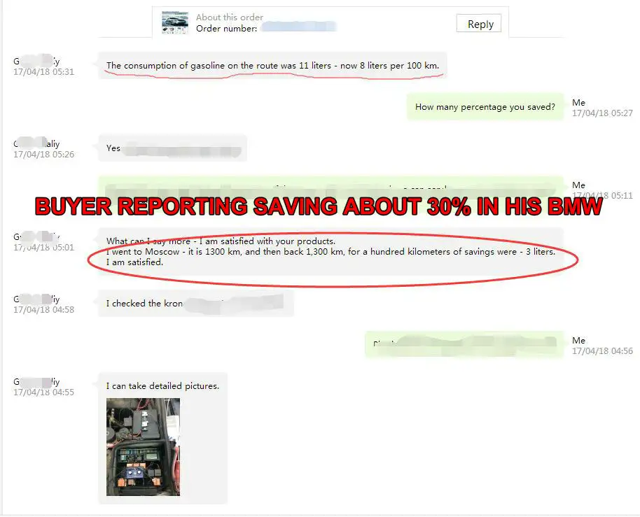 20170418 Russia Buyer Gura Vitaliy Reporting saving about 30%.