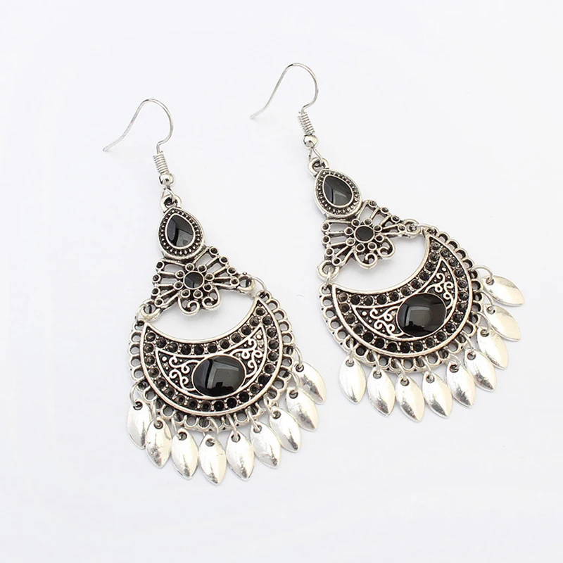 

Drop Earrings for women Ethnic Bohemia Indian Jewelry Vintage Big Dangle Hanging Earrings Long Brincos 2018