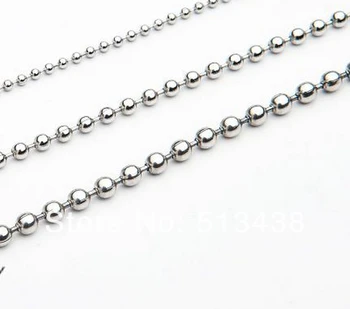 

1.5mm Lot 5 Meters meters thin width Ball beads Chain Jewelry Finding Stainless Steel