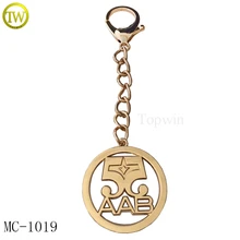 MC1019 сумочка на заказ золотая металлическая цепочка висячая бирка Металлический Логотип Этикетка для сумок