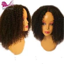 EAYON Индийский Реми Волосы Glueless Full Lace Человеческих Волос Парики Для Женщин Вьющиеся