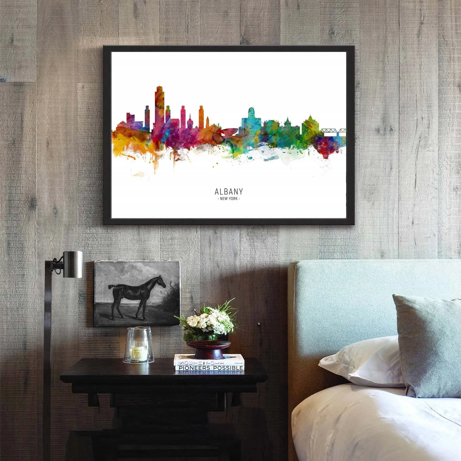 

Albany New York Rochester Landscape Map Posters No Frame