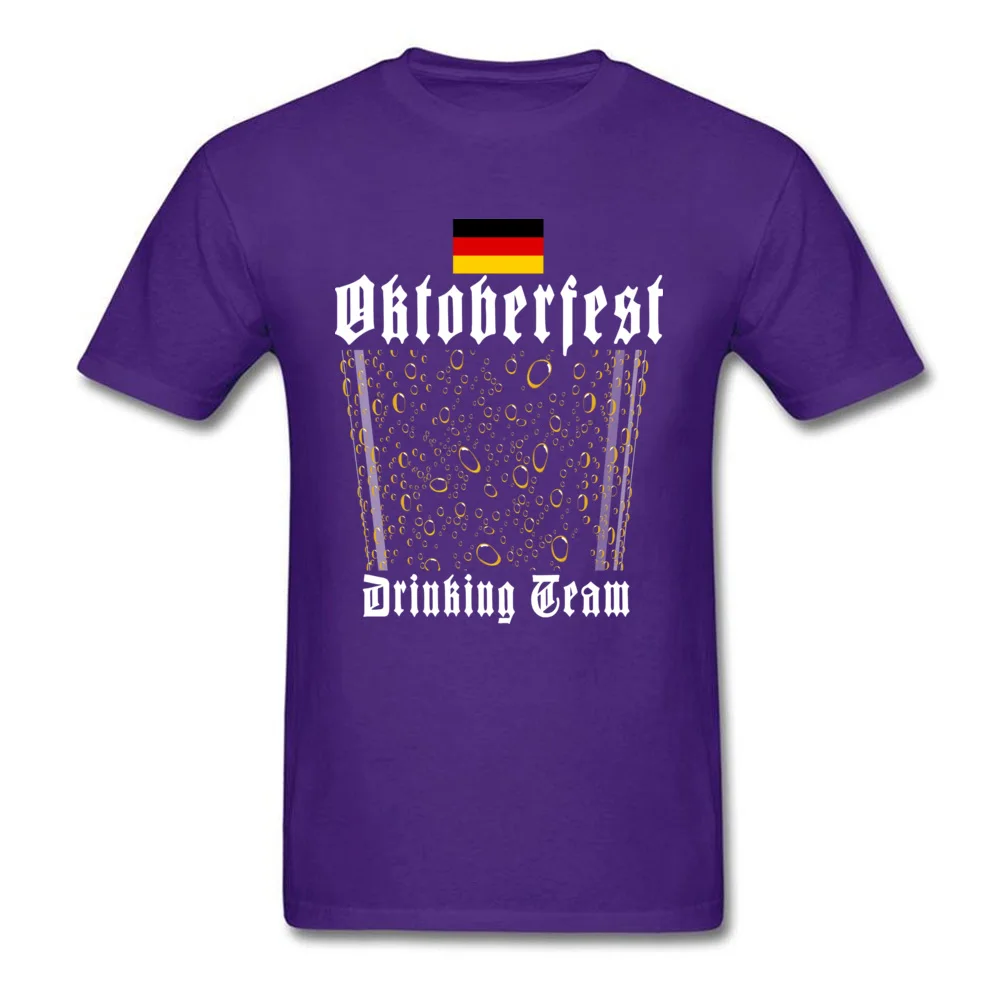 Normal Beer Oktoberfest Design T-Shirt Graphic Father Day Short Sleeve O Neck Tops T Shirt Pure Cotton Man Casual T Shirts Beer Oktoberfest Design purple