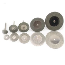 Tige de lame de scie diamantée 3mm 16/20/25/30/35/40/50mm, 7 pièces, lames de coupe pour outils rotatifs, mèches diamantées dremel pour dremel