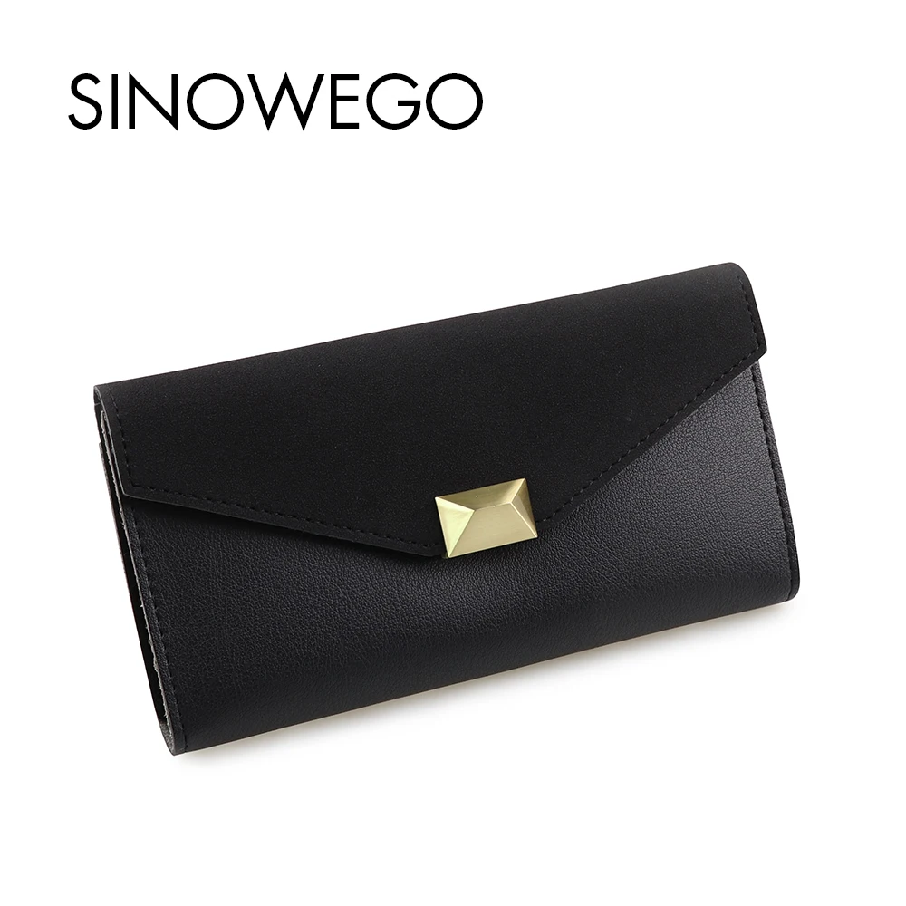 

2018 New Fashion Elegant Women Wallets Luxury Brand Famous Designer Wallet Female Concise Golden Diamond Women Purse Geometric