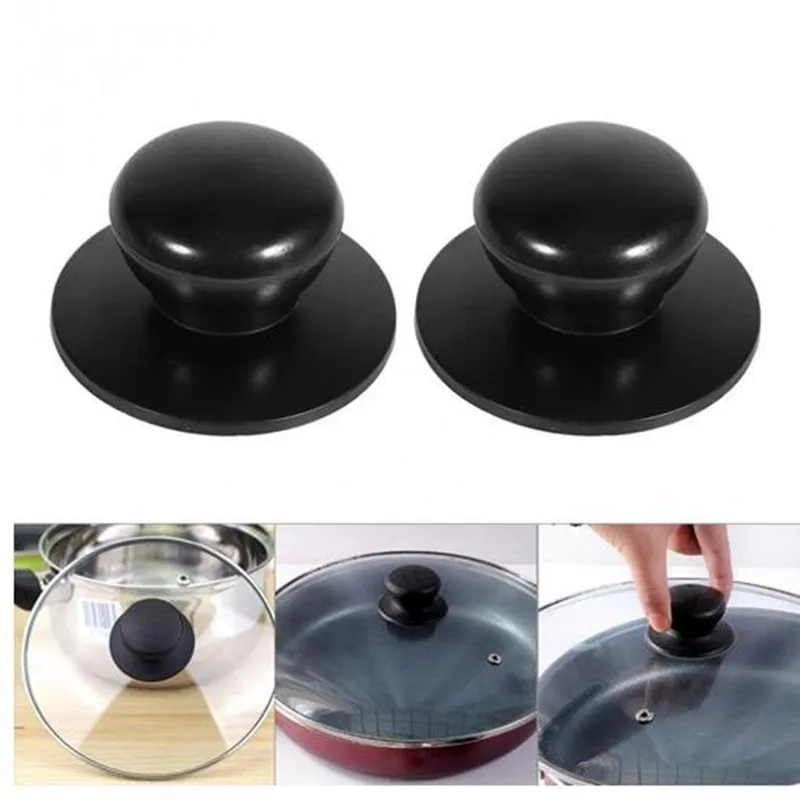 2 Pcs Kitchen Cookware Pot Lid Knobs with Screws Gaskets Cookware Lids