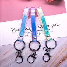 Милый ремешок на запястье для телефона iPhone samsung для ключей модные бирки для связки ключей брелок пластиковый ремешок для телефона