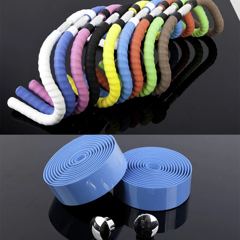 

WOSAWE 1 Pair Cork Bar Tape Cycling Road Bike Handlebar Tape Cork 2 Bar Plugs Racing Bicycle Hand Bar Tape Wrap Bike Accessories
