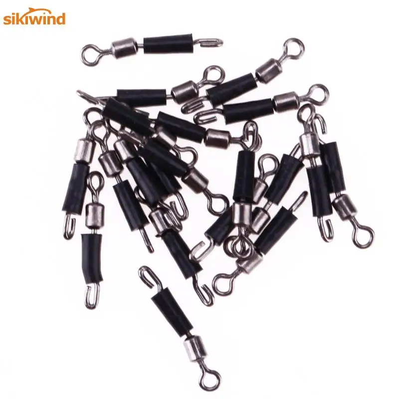 210Pcs Fishing Swivels Snaps Rolling Swivel Fishhook Lures Connector Tackle