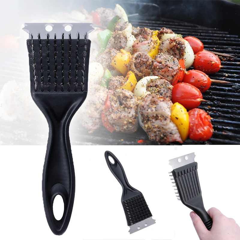 Stainless Steel Grill Steam BBQ Barbecue Cleaning Brush Cooking Clean