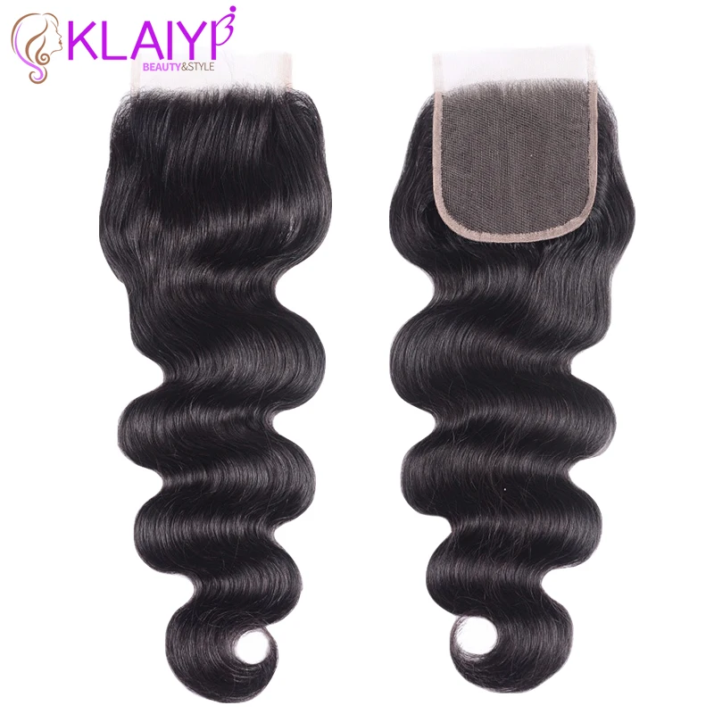 Cena KLAIYI Hair brazylijski ciało fala z zamknięciem 4 sztuk Remy włosy wyplata zestawy z zamknięciem 100% ludzkie włosy 3 zestawy z zamknięciem