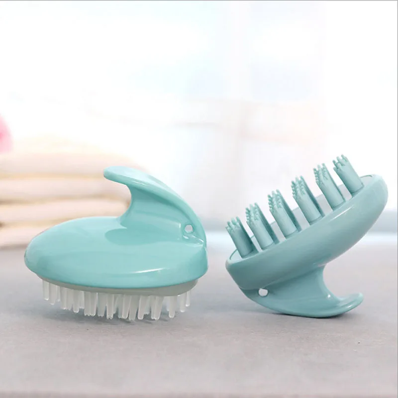 1Pcs PE Shampoo Braush+1Pcs Silicon Shampoo Massage Brush Head Care BathShampoo Tools Silicone Plastic Massager For Scalp Health
