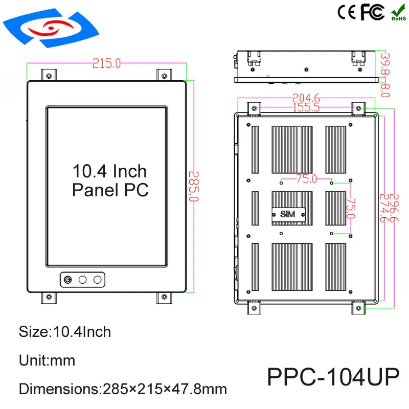 Новое поступление 10," встроенные промышленные панели ПК с-20+ 60 рабочая температура безвентиляторный дизайн применение коммерческий планшет