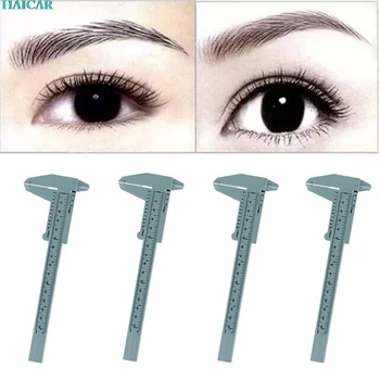 

New Hot 4PC Microblading Reusable Makeup Measure Eyebrow Guide Ruler Permanent Tools 161117