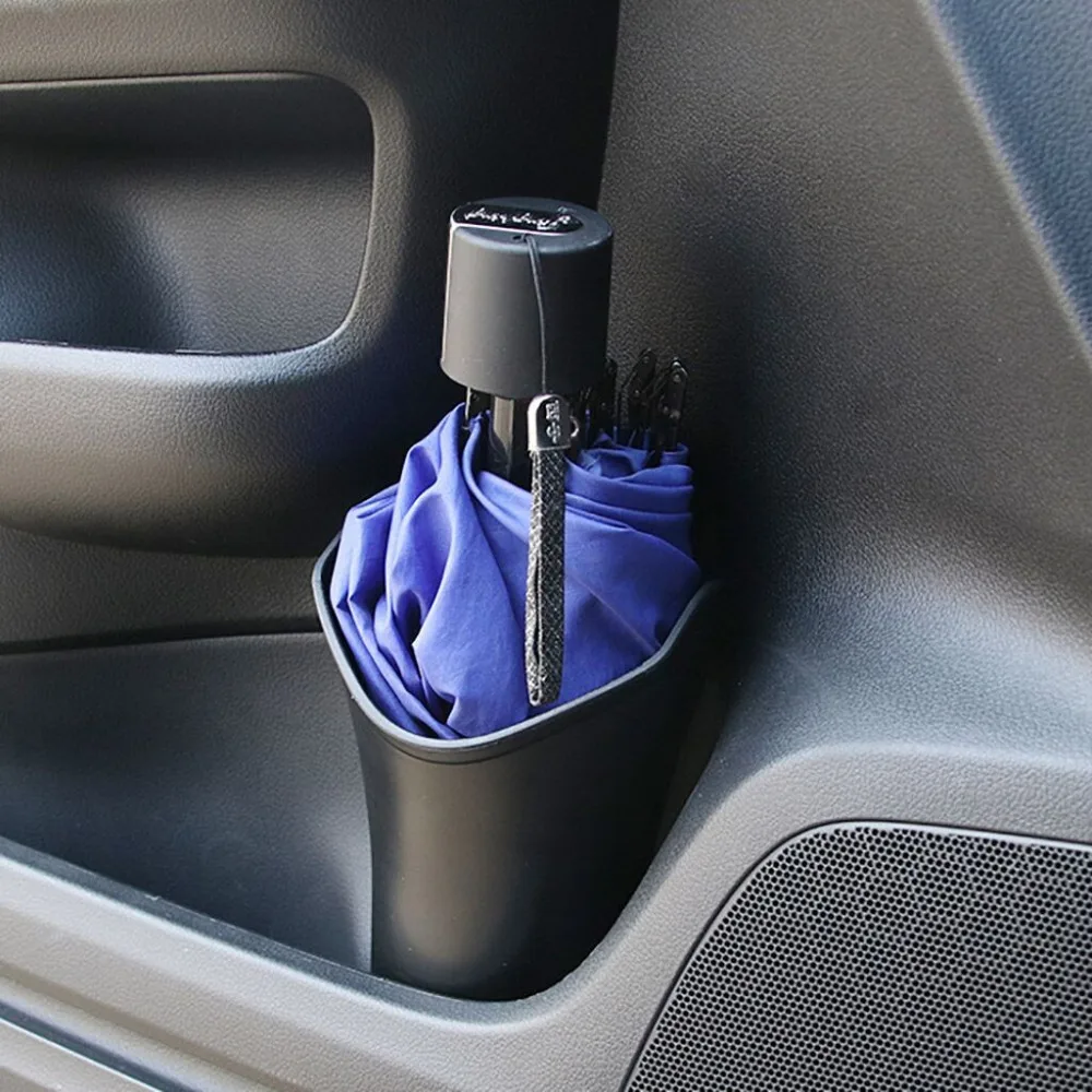 Auto Car Interior Umbrella Holder Barrel Storage Box Case Garbage Can Black Small Storage Box