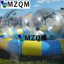 Mzqm Бесплатная доставка хорошее качество 2 м воды zorb, вода Мужские Поло мяч, надувной шарик воды гуляя стены