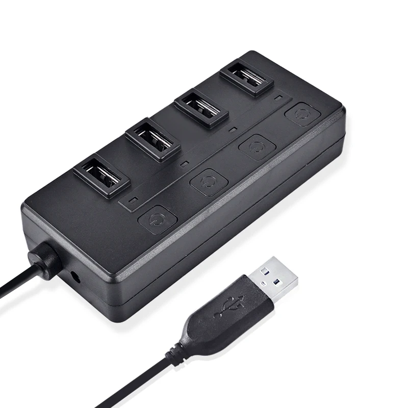 

EASYIDEA USB Hubs 2.0 4 Ports Multi USB 2.0 Hub USB Portable Mini USB Splitter On/Off Switch Accessories For PC Laptop Computer