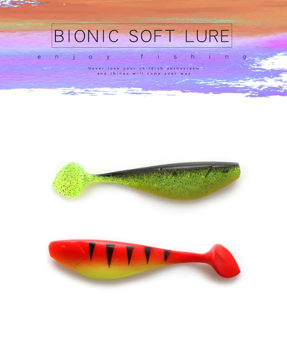 Description Picture 2 of itemW.P.E 5PCS/PACK 12cm 18.4g Soft Fishing Lure T-Tail Worm Swimbaits Jig Head Fly Fishing Bait Silicone Bait Carp Fishing Wobblers