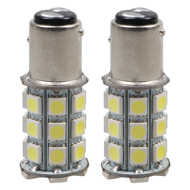

1pcs 1157 P21/5W BAY15D 27 SMD 5050 LED Auto strobe flash Red light 27smd White Car Parking lights Tail Lamp Rear Bulb 12V