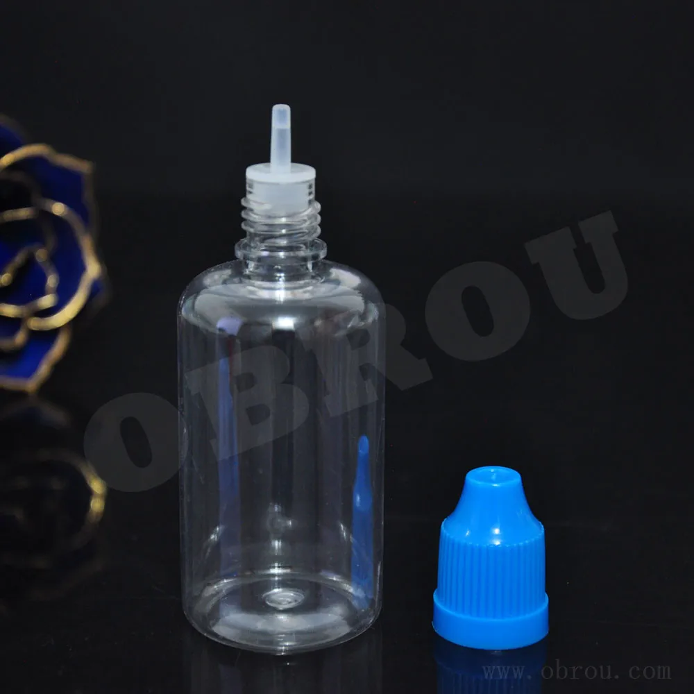 100pcs 50ML Bottle PET Plastic Dropper Bottles With ChildProof Cap and long fine tips Clear Eye Liquid | Красота и здоровье