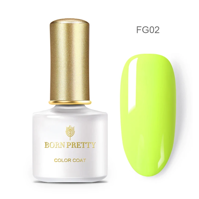 BORN PRETTY 6ml Gel Nail Polish Glow In The UV Light UV Neon Nail Gel Polish for Nail Fluorescent Gel Varnish Need Matt Top Coat - Цвет: BP-FG02