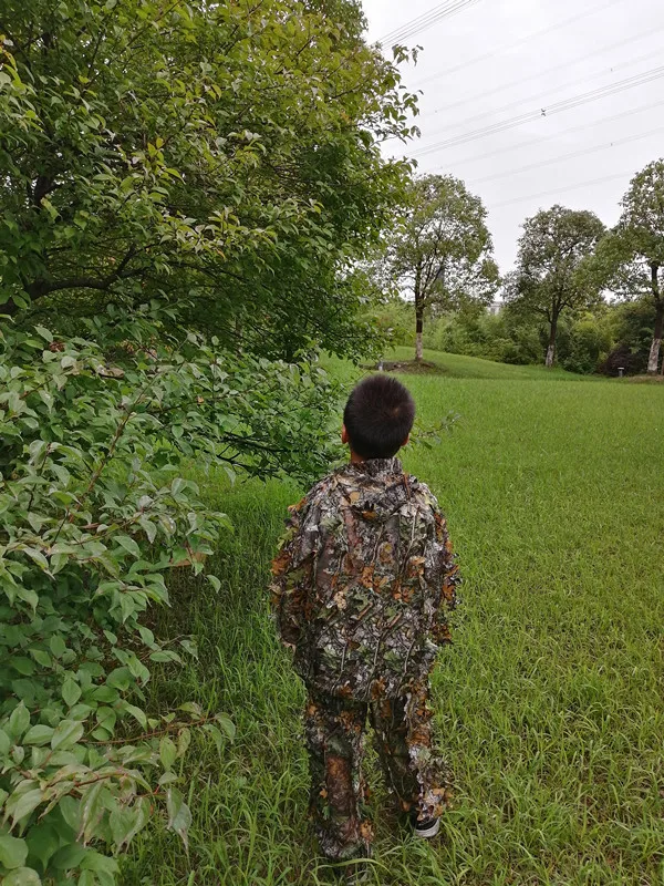 Детский Камуфляжный костюм с объемными листами костюм Geely костюм для наблюдения за птицами камуфляжная охотничья одежда и штаны