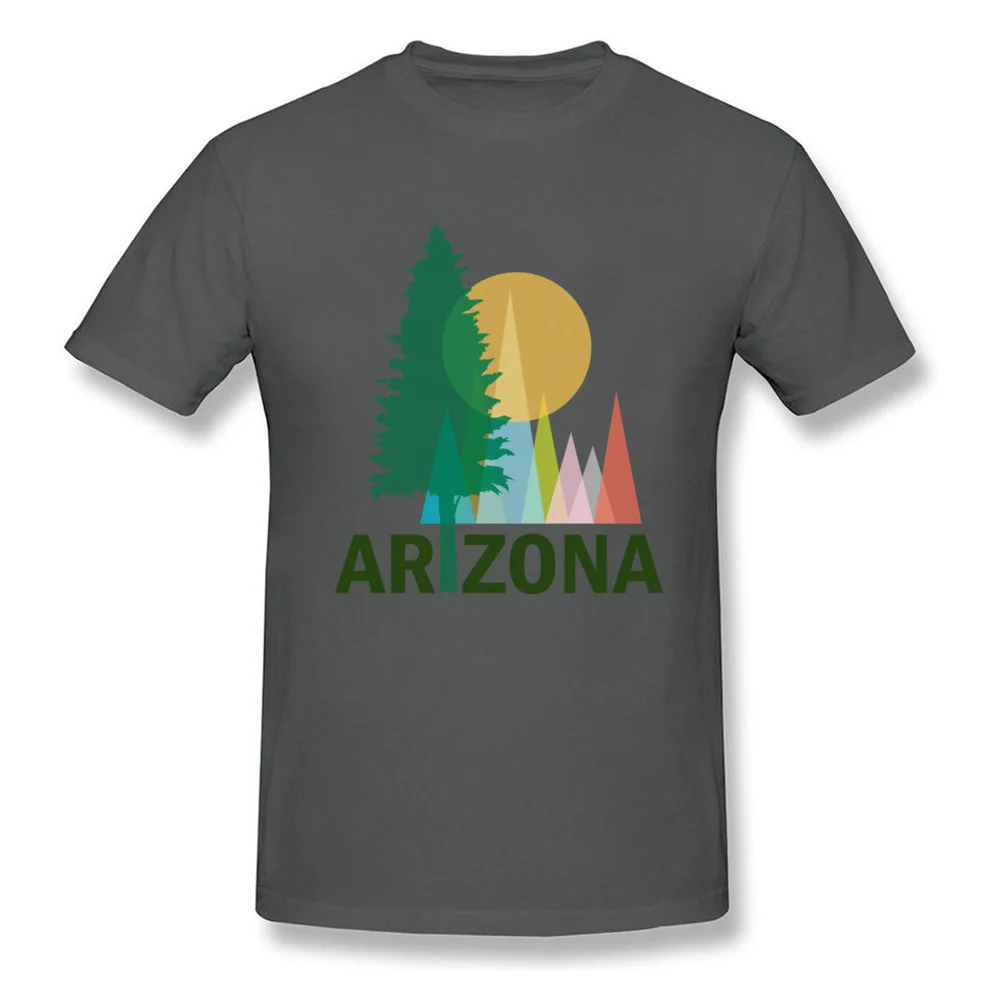 Normal T-shirts 2018 Newest Round Collar Arizona Trees Cotton Fabric Men's Tops Tees Classic Short Sleeve Sweatshirts Arizona Trees carbon