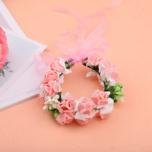 

Accessories Wedding Hands Bracelets For Bridesmaids Flower Bracelet Girls Flower Corsages Hand Corsage Flowers Bridal Wristband