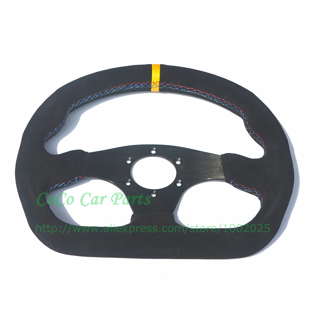 3color stitch steering wheel D yellow stripe (3)