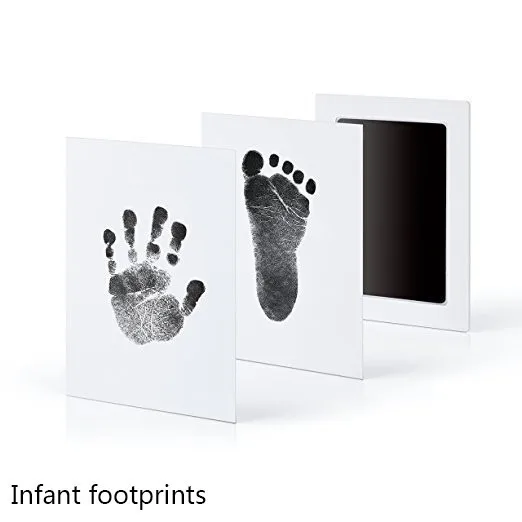 

Anti-virus Infection Infant Footprint Inkless Ink Pad Imprint Cards Non-toxic Souvenir Baby Mess Free Handprint Stamp Safe