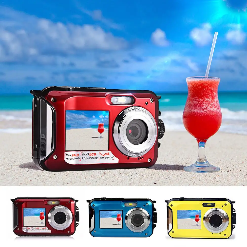 

For Amkov AMKOV W599 Digital Camera Front And Rear Dual-screen Life Waterproof Self-timer Camera Pocket Mini Digital Camera