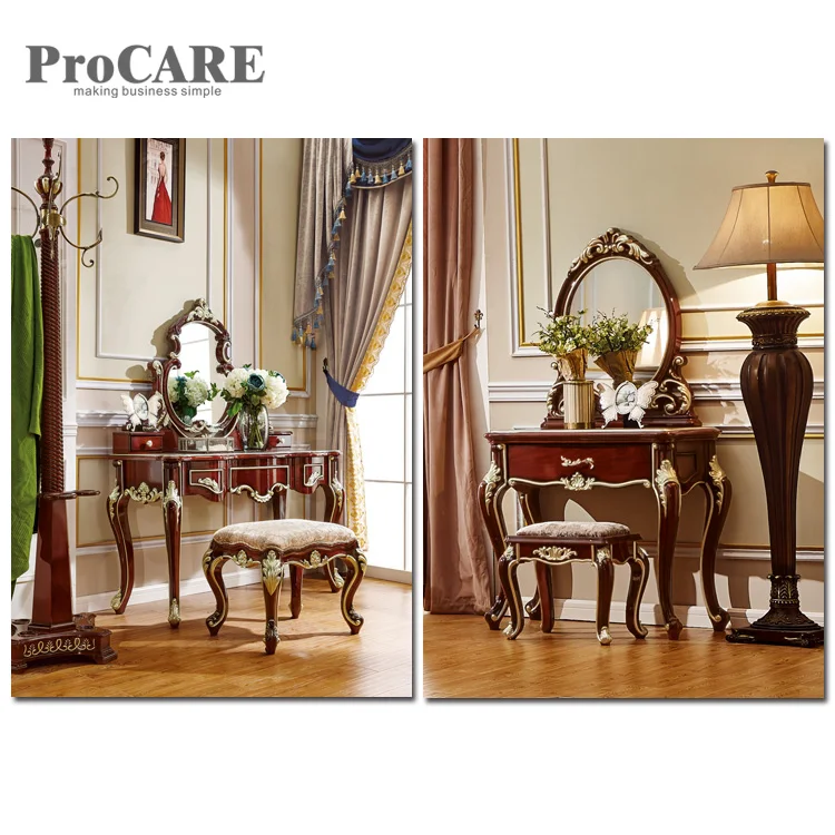 Wooden Dressing Table Furniture Modern Dressing Table Stools Dresser With Mirror - 6008 Wooden Dressing Table Furniture Modern Dressing Table Stools Dresser With Mirror - 6008