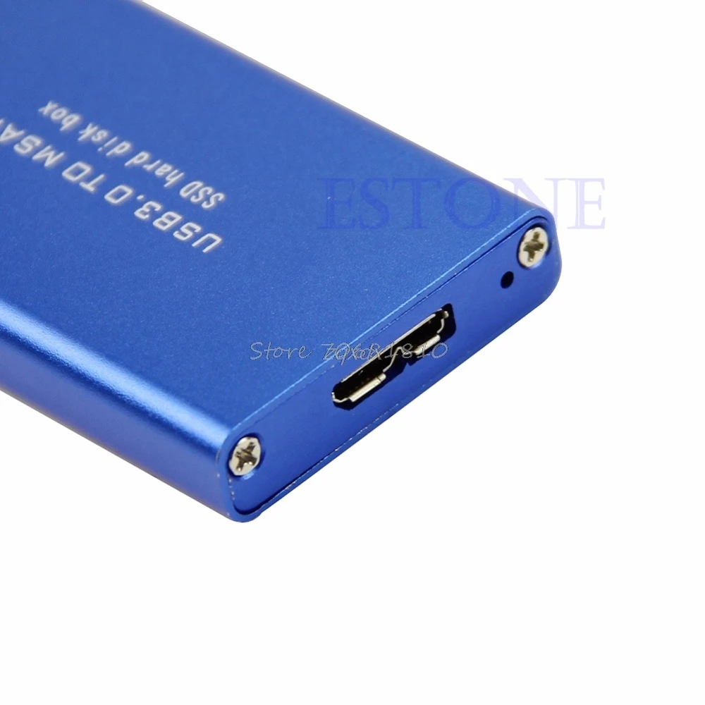  Neue Mini Usb 3.0 Zu Msata Ssd Adapter Karte Externe Gehäuse Fall Abdeckung Box Au Z09 Drop Schiff