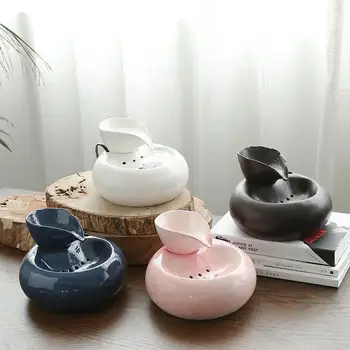 

Smart Ceramics Cat Water Feeder Automatic Circulating Drinking Feeder Pet Water Dispenser 3D Fountain Water Basin EU/US Plug 30E