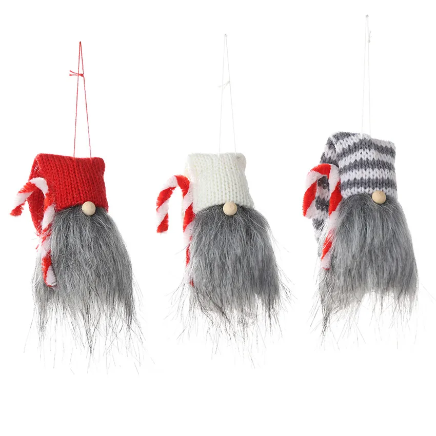 

Swedish Small crutch doll Christmas tree ornaments Santa Claus Dolls Tomte Gnome Plush Doll Xmas pendant For Home