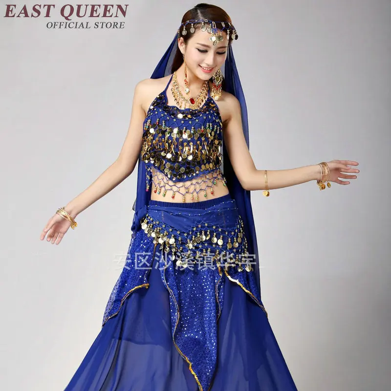 Black Bollywood Sequin Saree Sari Bellydance Fabric ROBE KAFTAN Ventre Danse New 