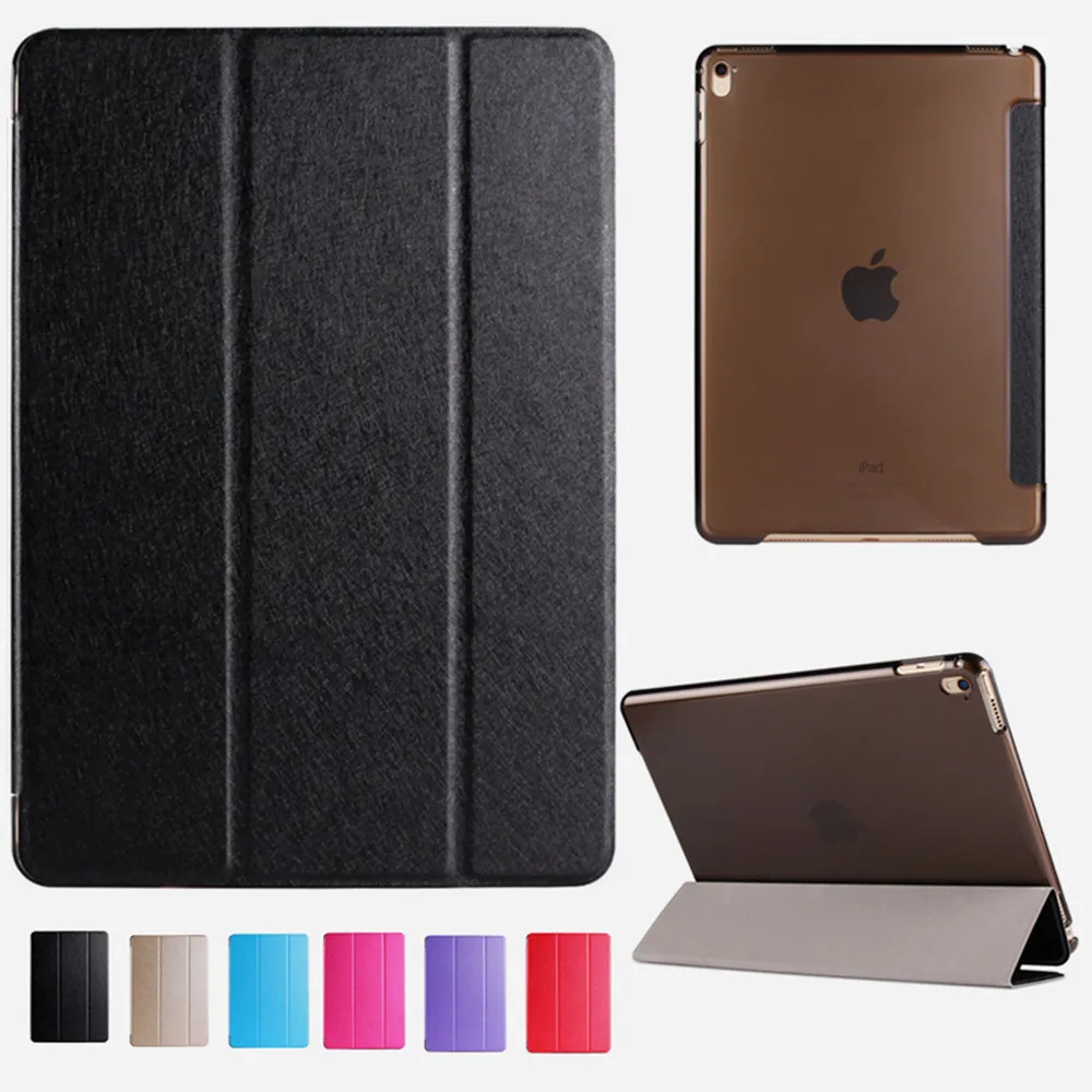 

2018 New Case for iPad pro 10.5 inch PU Leather Front Cover + Transparent PC Back Ultra Slim Lightweight Tri Fold Smart Case