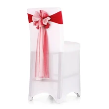 10 шт. 3 цвета ленты для свадебных стульев Банкетная накидка для стула из органзы пояса банты события украшения для вечеринки стул створки
