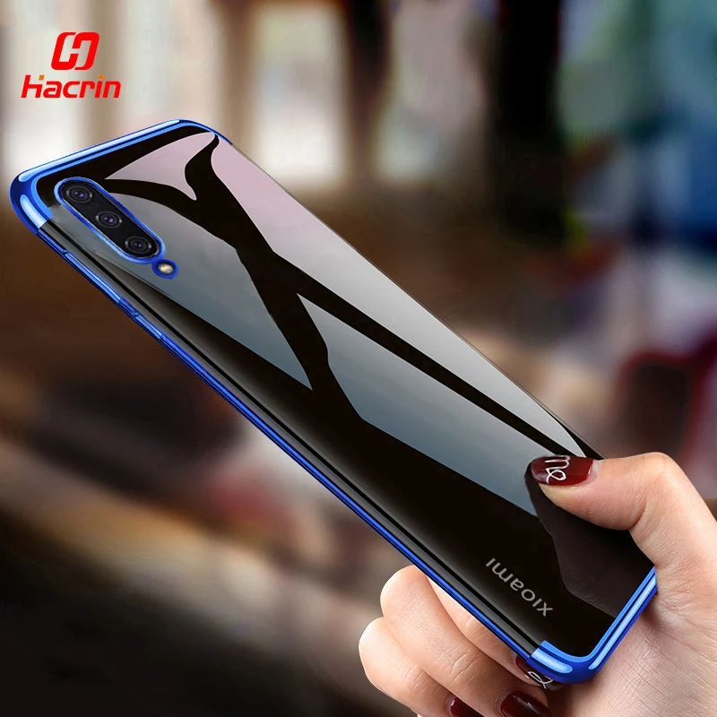 

Hacrin Case for Xiaomi mi cc9 mi a3 Case Luxury Transparent Bumper Soft TPU Silicone Plating Cover for Xiaomi mi cc9e a3 lite